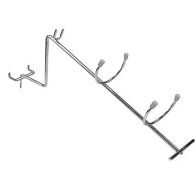 HP-02 Держатель плойки c ценникодержателем, на перфорацию. Цвет: Цинк HP-02 Держатель плойки c ценникодержателем, на перфорацию. Цвет: Цинк